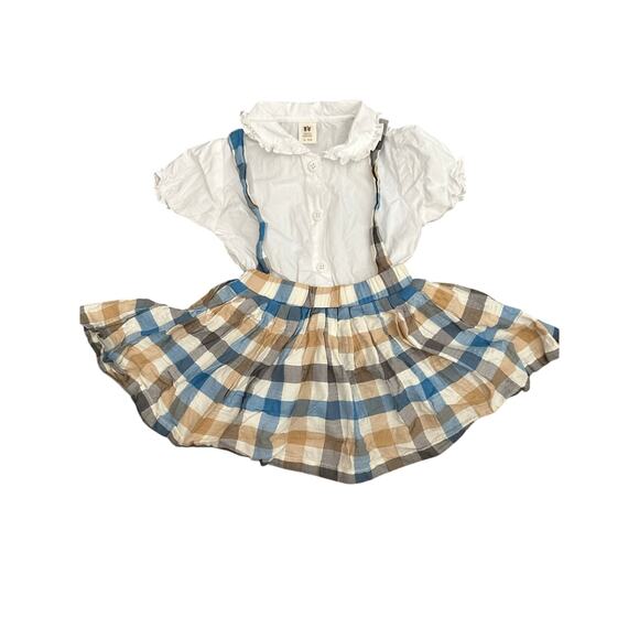Toffy House Baby Multicolor Plaid Print Dress Size 12-18 Months - Picture 2 of 4